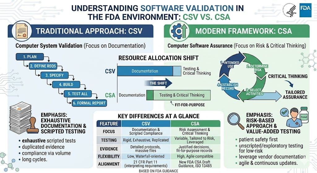 Shifting Gears in Life Sciences: CSV vs. CSA Explained
